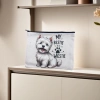 MY BESTIE IS A WESTIE fabric storage bag printed with the pattern of West Highland White Terrier details Picture